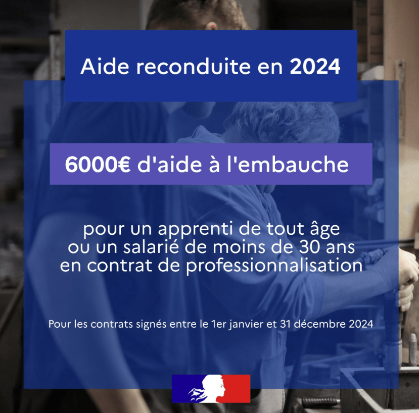 Prolongation de l’aide à l’embauche des apprentis en 2025